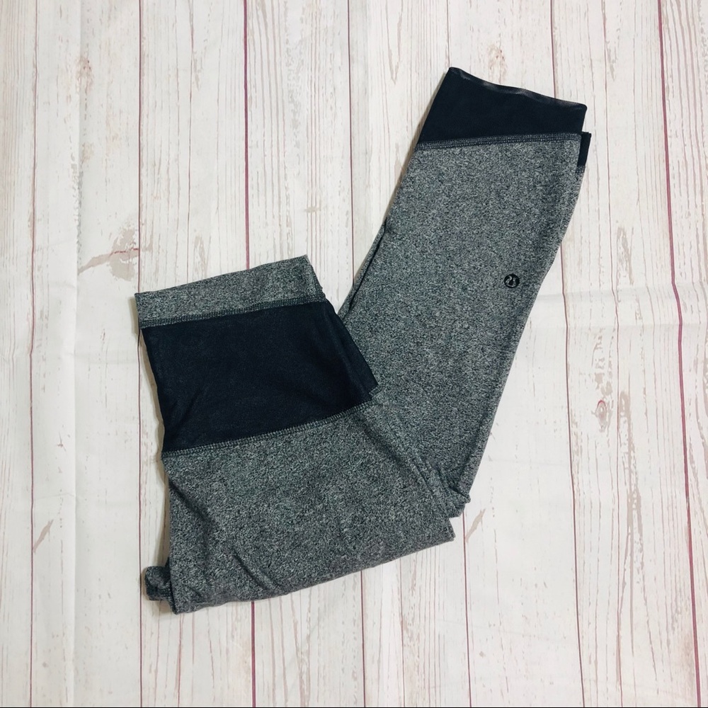 Lululemon high waist gray crop pants